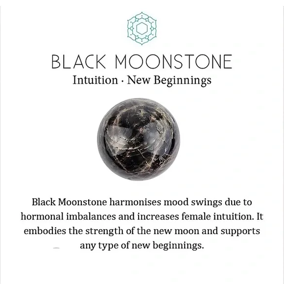 Black Moonstone Heart-Shaped Stone Decor Gift Large - Picture 8 of 9